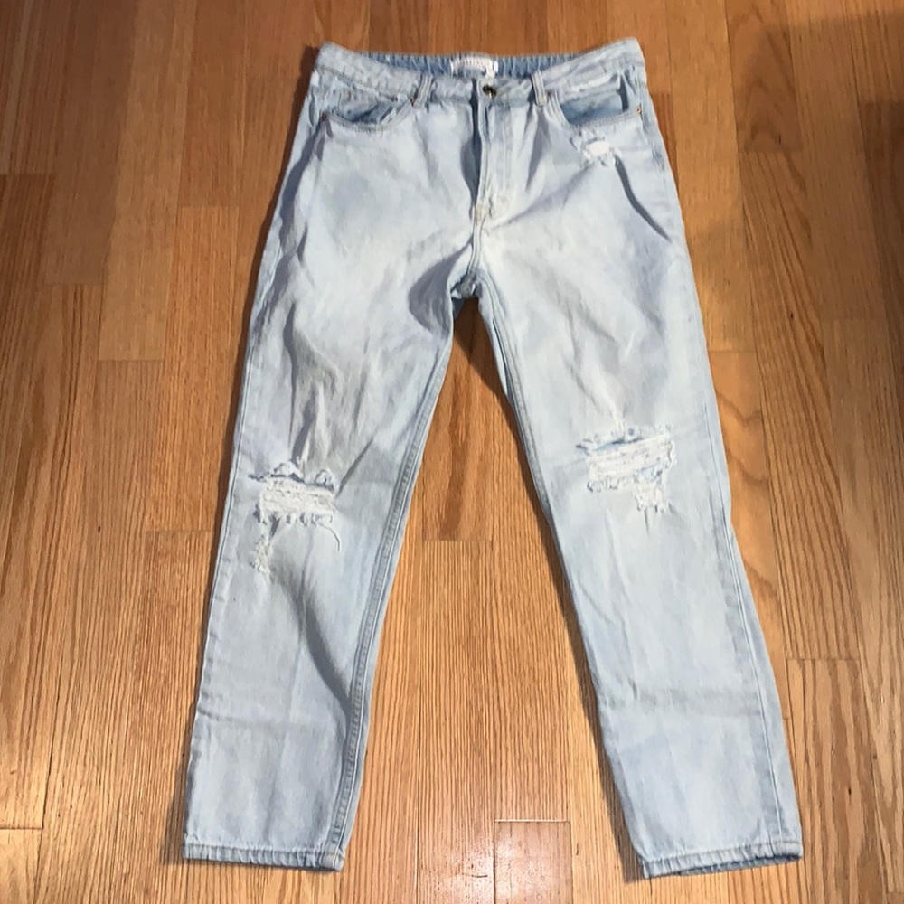 Streetwear Society High Rise Distressed Straight Jeans 9